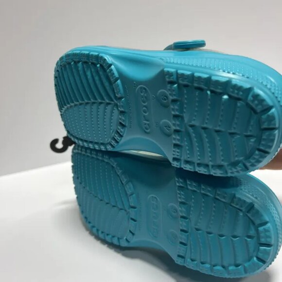 Crocs Womens Classic Clear Blue Clogs Size 6 - Picture 4 of 5